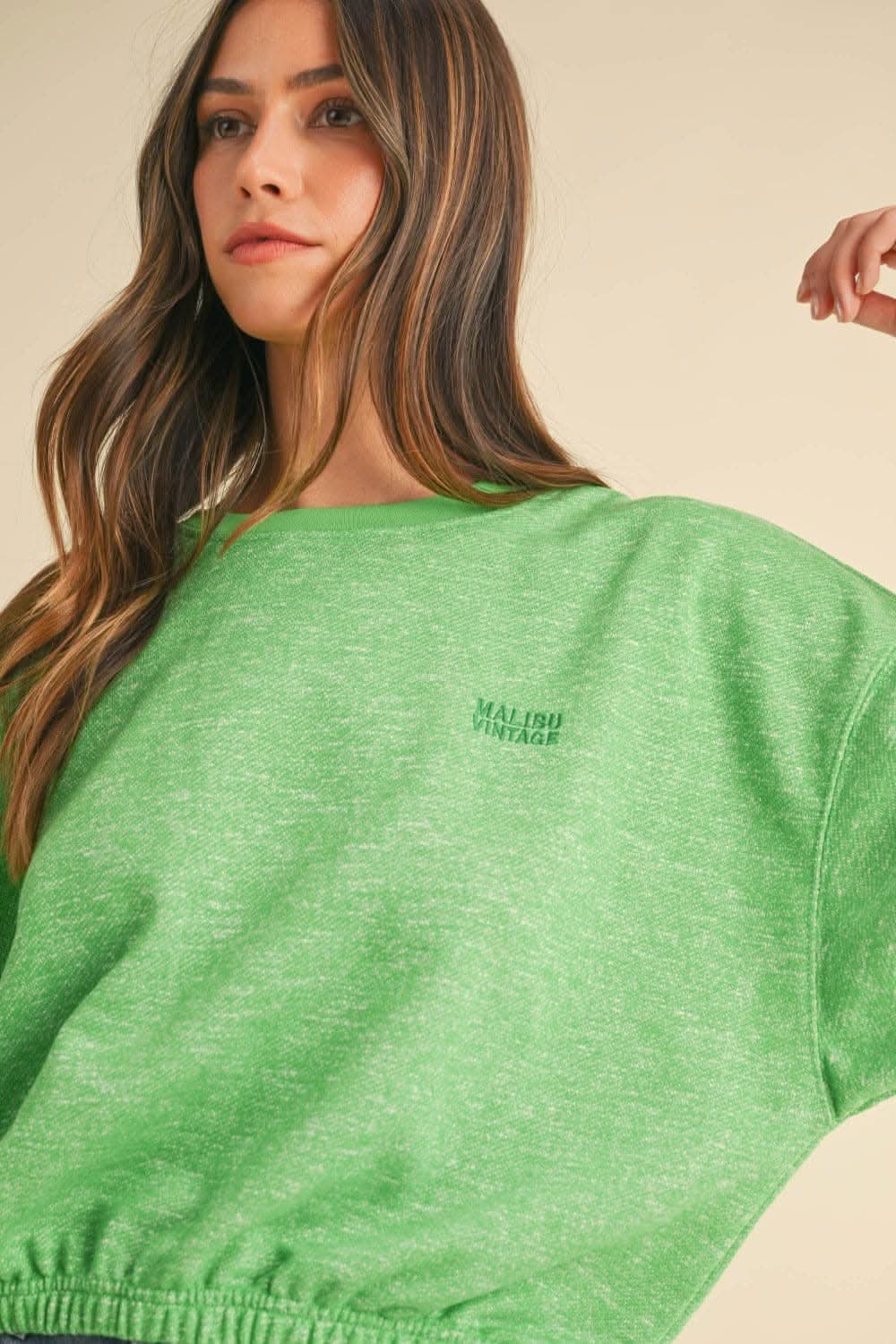 Malibu vintage crop sweatshirt - Love Salve